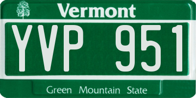 VT license plate YVP951