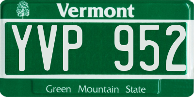 VT license plate YVP952