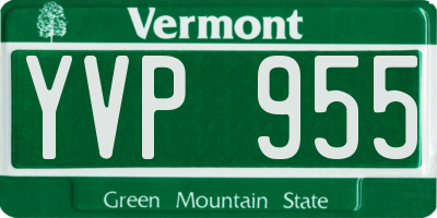 VT license plate YVP955