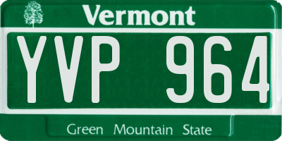 VT license plate YVP964