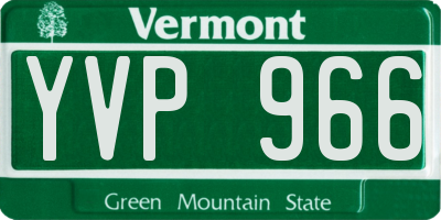 VT license plate YVP966