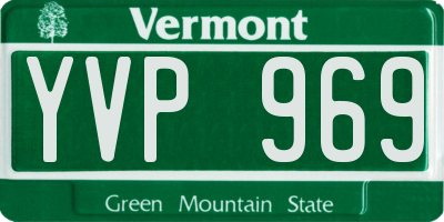 VT license plate YVP969