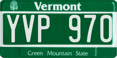 VT license plate YVP970