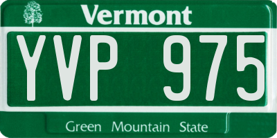 VT license plate YVP975