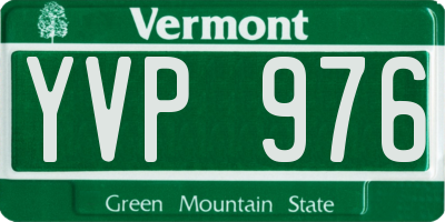 VT license plate YVP976
