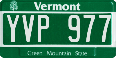 VT license plate YVP977