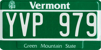 VT license plate YVP979