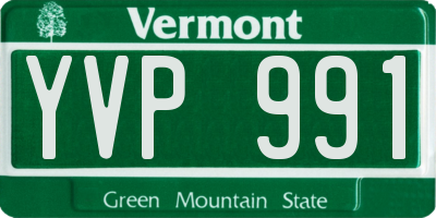 VT license plate YVP991