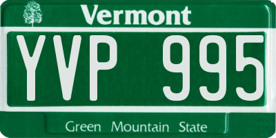 VT license plate YVP995