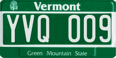 VT license plate YVQ009