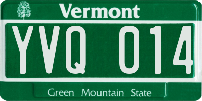 VT license plate YVQ014