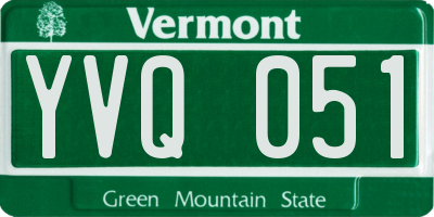 VT license plate YVQ051