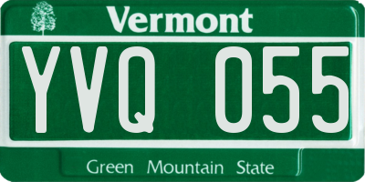 VT license plate YVQ055