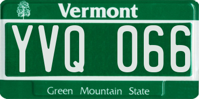 VT license plate YVQ066