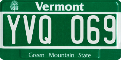 VT license plate YVQ069