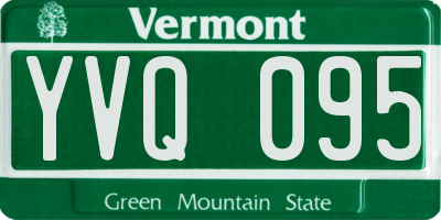 VT license plate YVQ095