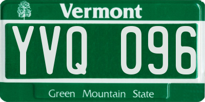 VT license plate YVQ096