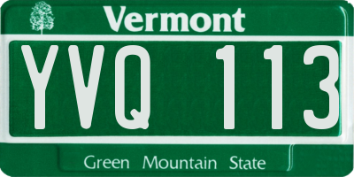 VT license plate YVQ113