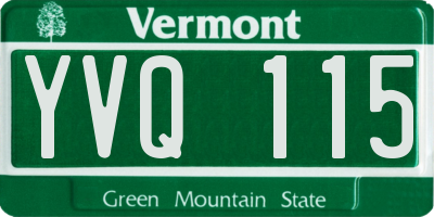 VT license plate YVQ115