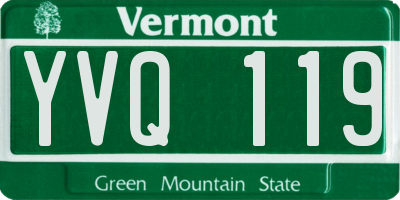 VT license plate YVQ119