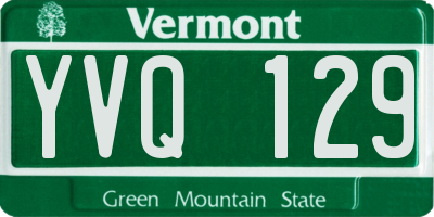 VT license plate YVQ129