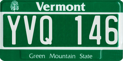 VT license plate YVQ146
