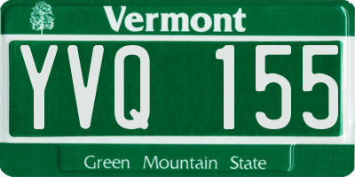 VT license plate YVQ155