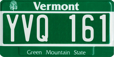 VT license plate YVQ161
