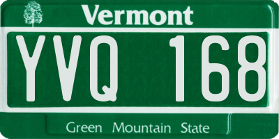 VT license plate YVQ168