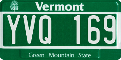 VT license plate YVQ169