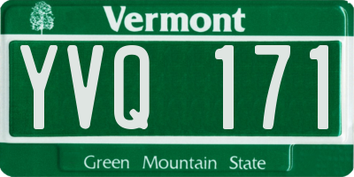 VT license plate YVQ171