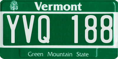 VT license plate YVQ188