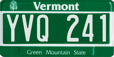 VT license plate YVQ241