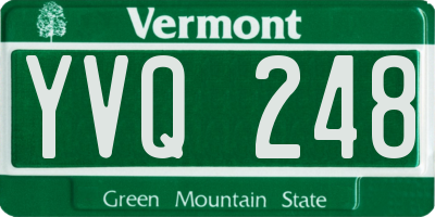 VT license plate YVQ248