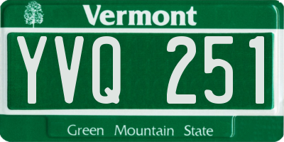 VT license plate YVQ251
