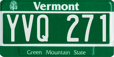 VT license plate YVQ271
