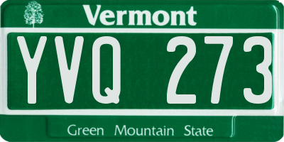 VT license plate YVQ273
