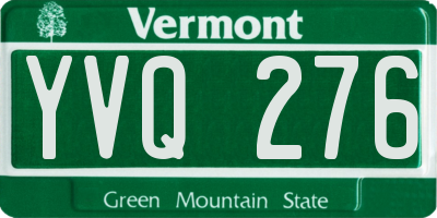 VT license plate YVQ276
