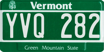 VT license plate YVQ282