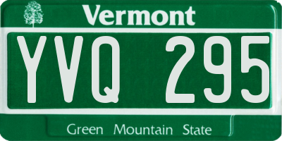 VT license plate YVQ295