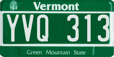 VT license plate YVQ313