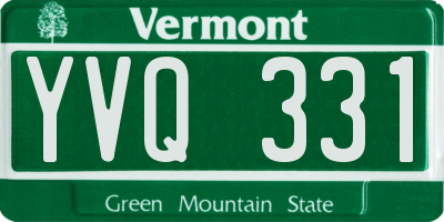 VT license plate YVQ331