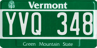 VT license plate YVQ348