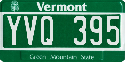 VT license plate YVQ395