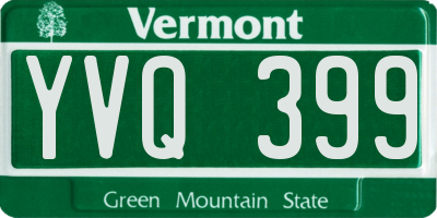 VT license plate YVQ399