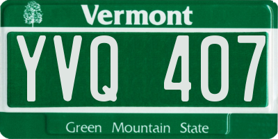 VT license plate YVQ407