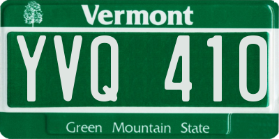 VT license plate YVQ410