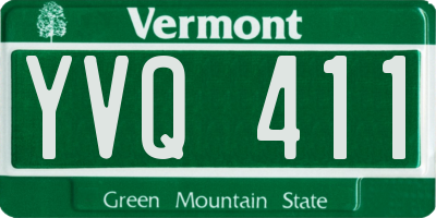 VT license plate YVQ411
