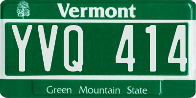 VT license plate YVQ414