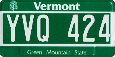 VT license plate YVQ424